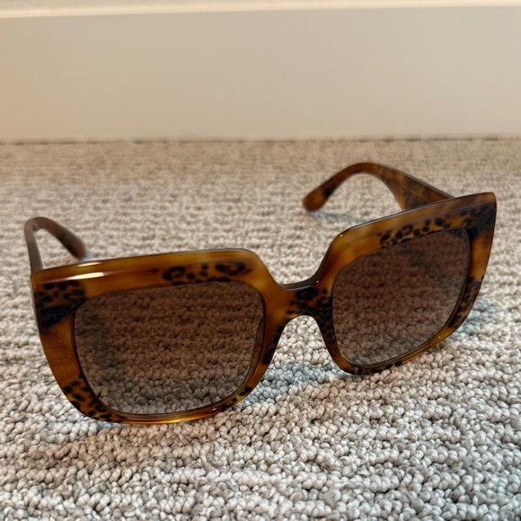 Dolce & Gabbana Havana Animal Print Shaded Sunglasses - Picture 3 of 10